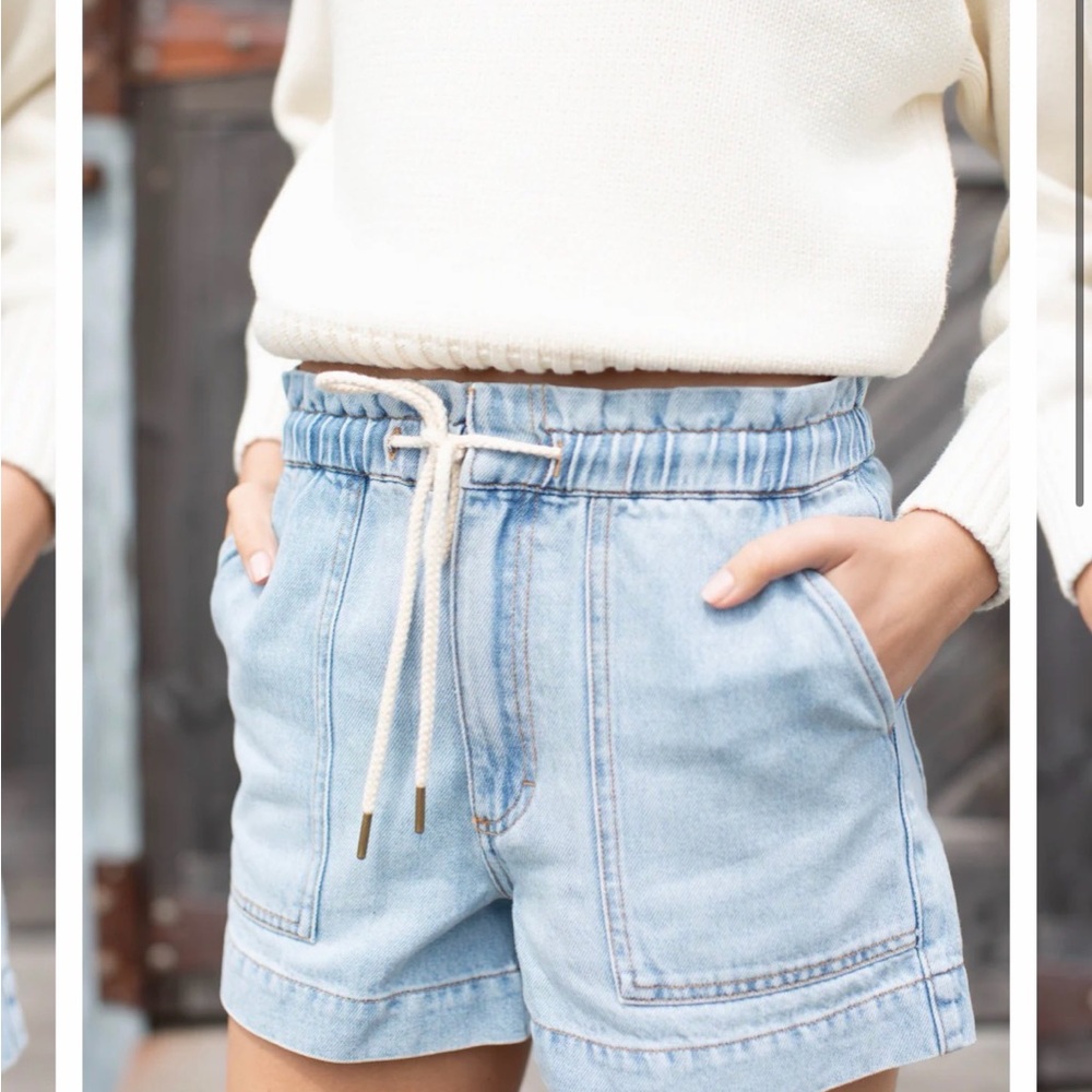 Light Blue Denim Women's Shorts